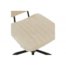 Καρέκλα γραφείου Warra pakoworld ύφασμα μπεζ 50x52x76-86εκ