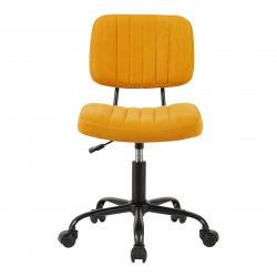Καρέκλα γραφείου Warra pakoworld ύφασμα κίτρινο 50x52x76-86εκ