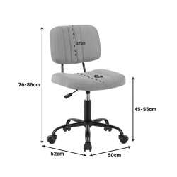 Καρέκλα γραφείου Warra pakoworld ύφασμα λαδί 50x52x76-86εκ