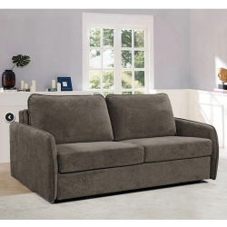 LESTER Καναπές - Κρεβάτι, Ύφασμα Σκούρο Καφέ 180x98x89 Κρεβάτι:145x190cm