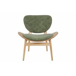 Πολυθρόνα Udalle pakoworld ξύλο σε φυσική απόχρωση με λαδί ύφασμα 77x70x81εκ