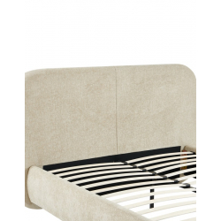 Κρεβάτι Salena pakoworld ύφασμα σε μπεζ απόχρωση 160x200εκ