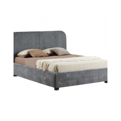 Κρεβάτι Salena pakoworld ύφασμα σε ανθρακί απόχρωση 160x200εκ