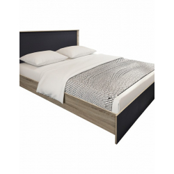 Κρεβάτι Athos pakoworld σε sonoma-ανθρακί απόχρωση 160x200εκ