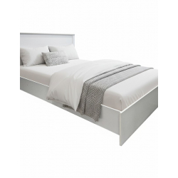 Κρεβάτι Athos pakoworld σε λευκή απόχρωση 140x200εκ