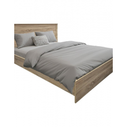 Κρεβάτι Athos pakoworld σε sonoma απόχρωση 160x200εκ