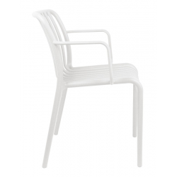 Πολυθρόνα Zoi pakoworld pp σε λευκή απόχρωση 55.5x57.5x79εκ12.7*1.4*1.24*1.09