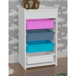 Συρταριέρα με καλάθια Toyli pakoworld πολύχρωμο 45x30x78εκ