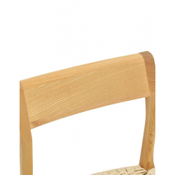 Καρέκλα Karlinda pakoworld ξύλο οξιάς-έδρα σχοινί σε φυσική απόχρωση 47.5x55x81εκ