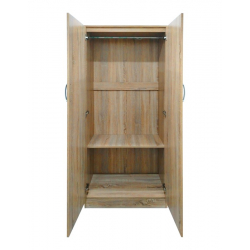 Ντουλάπα τετράφυλλη με πατάρι Lego Ι pakoworld sonoma 160x42x240εκ