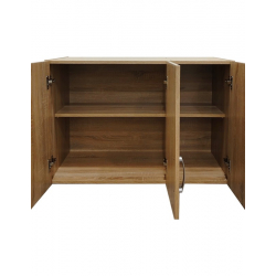 Ντουλάπα εξάφυλλη με πατάρι Lego pakoworld sonoma 180x42x240εκ