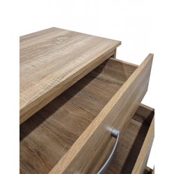 Συρταριέρα Athos pakoworld σε sonoma απόχρωση 80x40x79εκ