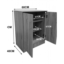Παπουτσοθήκη-ντουλάπι Souken pakoworld 6 ζευγών σε sonoma απόχρωση 60x40x80εκ