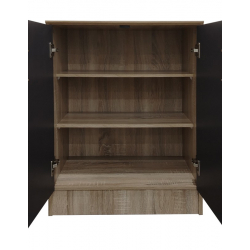 Παπουτσοθήκη-ντουλάπι Souken pakoworld 6 ζευγών σε sonoma-ανθρακί απόχρωση 60x40x80εκ