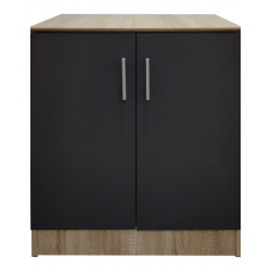 Παπουτσοθήκη-ντουλάπι Souken pakoworld 6 ζευγών σε sonoma-ανθρακί απόχρωση 60x40x80εκ