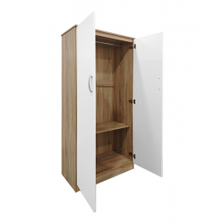 Ντουλάπα δίφυλλη Lego pakoworld σε sonoma-λευκή απόχρωση 80x42x180εκ