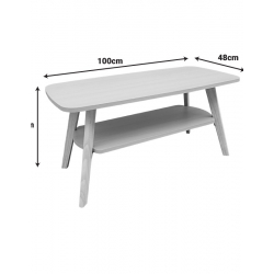 Τραπέζι σαλονιού Komela I mdf σε φυσική απόχρωση 100x48x45cm