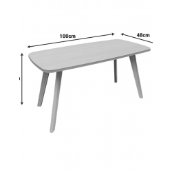 Τραπέζι σαλονιού Komela mdf σε φυσική απόχρωση 100x48x45cm