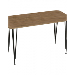 Τραπεζαρία με Καρέκλες Gaston μαύρο και Τραπέζι Polkan oak 120x60x73εκ Σετ 5τεμ