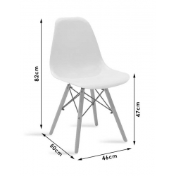 Τραπεζαρία με Καρέκλες Julita λευκό και Τραπέζι Julita λευκό Φ80x73εκ Σετ 3τεμ