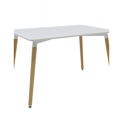 Τραπεζαρία με Καρέκλες Gaston λευκό και Τραπέζι Natali λευκό 80x80x76εκ Σετ 5τεμ