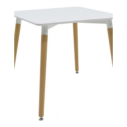 Τραπεζαρία με Καρέκλες Gaston λευκό και Τραπέζι Natali λευκό 120x80x76εκ Σετ 5τεμ