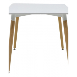 Τραπεζαρία με Καρέκλες Gaston λευκό και Τραπέζι Natali λευκό 120x80x76εκ Σετ 5τεμ