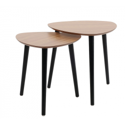 Τραπεζάκια σχ.βότσαλο από μελαμίνη & μεταλλική βάση, 44/45cm | ZAROS