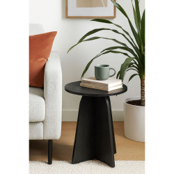 ΤΡΑΠΕΖΑΚΙ ΞΥΛΙΝΟ ΣΕ ΜΑΥΡΟ ΧΡΏΜΑ 40x40x50εκ. ANKOR