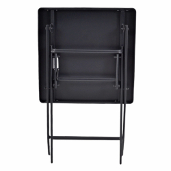 ΜΕΤΑΛΛΙΚΟ ΣΕΤ ΤΡΑΠΕΖΙΟΥ ΚΑΙ 2 ΚΑΡΕΚΛΩΝ ΠΤΥΣΣΟΜΕΝΟ ΣΕ ΜΑΥΡΟ ΜΑΤ ΧΡΩΜΑ ANKOR