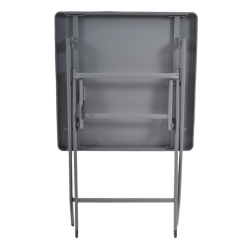 ΜΕΤΑΛΛΙΚΟ ΣΕΤ ΤΡΑΠΕΖΙΟΥ ΚΑΙ 2 ΚΑΡΕΚΛΩΝ ΠΤΥΣΣΟΜΕΝΟ ΣΕ ΓΚΡΙ ΜΑΤ ΧΡΩΜΑ ANKOR