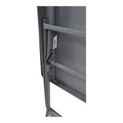 ΜΕΤΑΛΛΙΚΟ ΣΕΤ ΤΡΑΠΕΖΙΟΥ ΚΑΙ 2 ΚΑΡΕΚΛΩΝ ΠΤΥΣΣΟΜΕΝΟ ΣΕ ΓΚΡΙ ΜΑΤ ΧΡΩΜΑ ANKOR