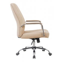 Καρέκλα γραφείου διευθυντή Mido pakoworld pu cappuccino 58x71x100-106εκ