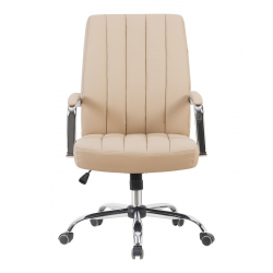 Καρέκλα γραφείου διευθυντή Mido pakoworld pu cappuccino 58x71x100-106εκ