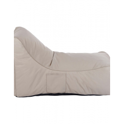 Πουφ ξαπλώστρα Otenda pakoworld αδιάβροχο σε μπεζ απόχρωση 67x110x65εκ