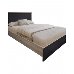 Σετ Κρεβατοκάμαρας Athos Sonoma Ανθρακί με Κρεβάτι 140x200εκ Σετ 4τεμ