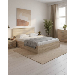 Σετ Κρεβατοκάμαρας Athos Sonoma με Κρεβάτι 160x200εκ Σετ 4τεμ