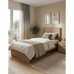 Σετ Κρεβατοκάμαρας Athos Sonoma με Κρεβάτι 90x190εκ Σετ 2τεμ