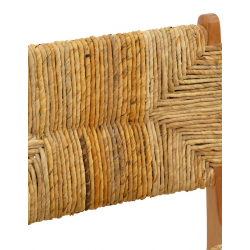 Καρέκλα Refane pakoworld σκελετός teak ξύλο με ψάθα σε φυσική απόχρωση 50x58x85εκ