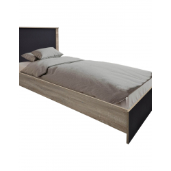 Σετ Κρεβατοκάμαρας Athos Sonoma Ανθρακί με Κρεβάτι 90x190εκ Σετ 3τεμ