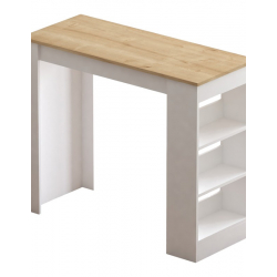 Τραπέζι μπαρ Riff pakoworld λευκό-sonoma 120x50x100εκ