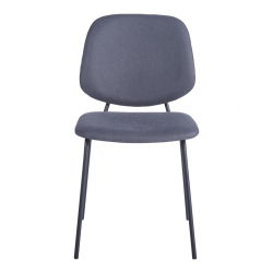 Καρέκλα Pietro I pakoworld ανθρακί ύφασμα-πόδι μαύρο μέταλλο 45x55x82.5εκ