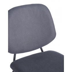 Καρέκλα Pietro I pakoworld ανθρακί ύφασμα-πόδι μαύρο μέταλλο 45x55x82.5εκ