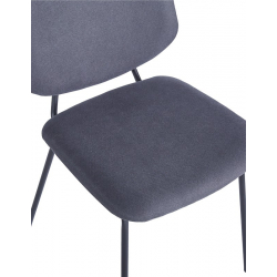 Καρέκλα Pietro I pakoworld ανθρακί ύφασμα-πόδι μαύρο μέταλλο 45x55x82.5εκ