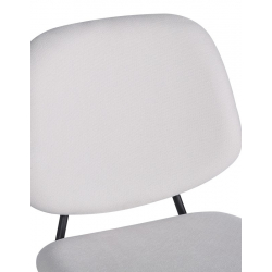 Καρέκλα Pietro I pakoworld μπεζ ύφασμα-πόδι μαύρο μέταλλο 45x55x82.5εκ