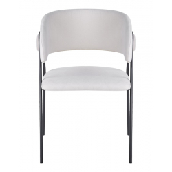 Πολυθρόνα Rachele I pakoworld μπεζ ύφασμα-πόδι μαύρο μέταλλο 52x65x79εκ