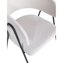 Πολυθρόνα Rachele I pakoworld μπεζ ύφασμα-πόδι μαύρο μέταλλο 52x65x79εκ