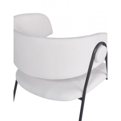 Πολυθρόνα Rachele I pakoworld μπεζ ύφασμα-πόδι μαύρο μέταλλο 52x65x79εκ