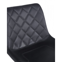 Σκαμπό μπαρ Libra pakoworld pu-μέταλλο σε μαύρη απόχρωση 49x55x115εκ