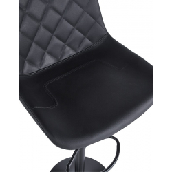 Σκαμπό μπαρ Libra pakoworld pu-μέταλλο σε μαύρη απόχρωση 49x55x115εκ